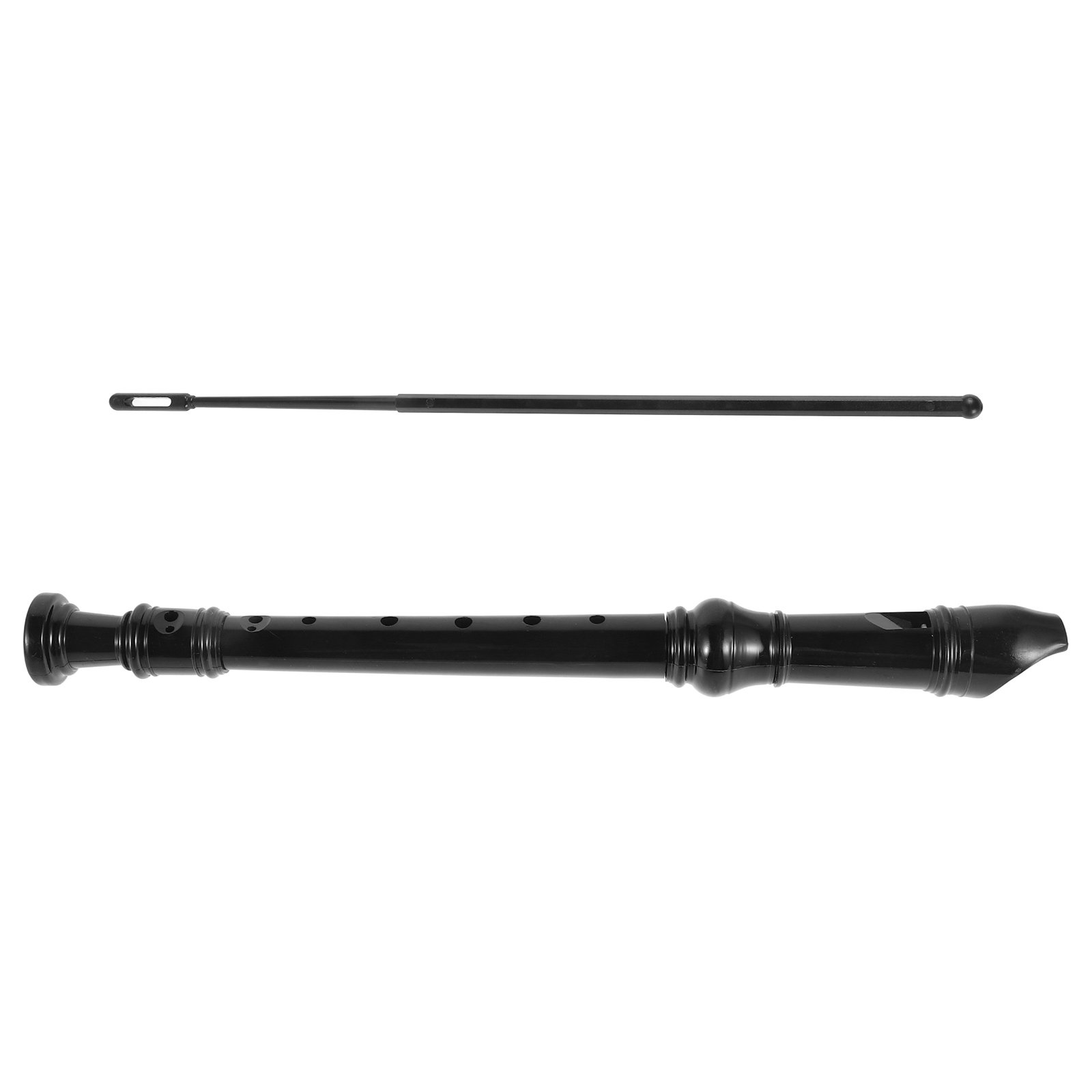 Soprano Recorder Plastic - เครื่องดนตรีรีคอร์เดอร์โซปราโน 8 รู สีดำ โปร่งใส ทำจากพลาสติก