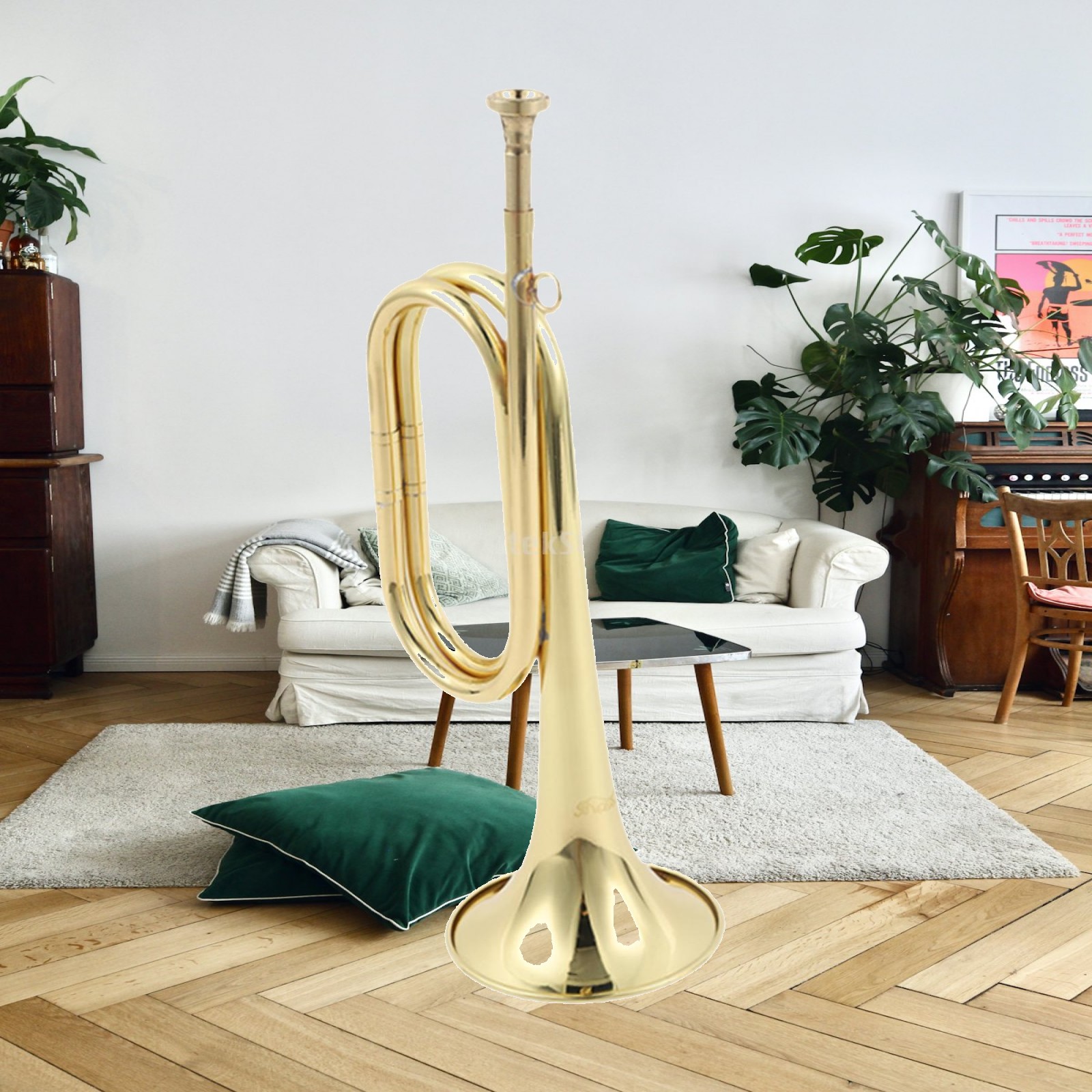 Musical Instrument Bugle - แตรทรัมเป็ต แตรสเกาต์ เครื่องดนตรีลมตะวันตก อุปกรณ์ดนตรีสำหรับผู้เริ่มต้น เด็ก และผู้ใหญ่