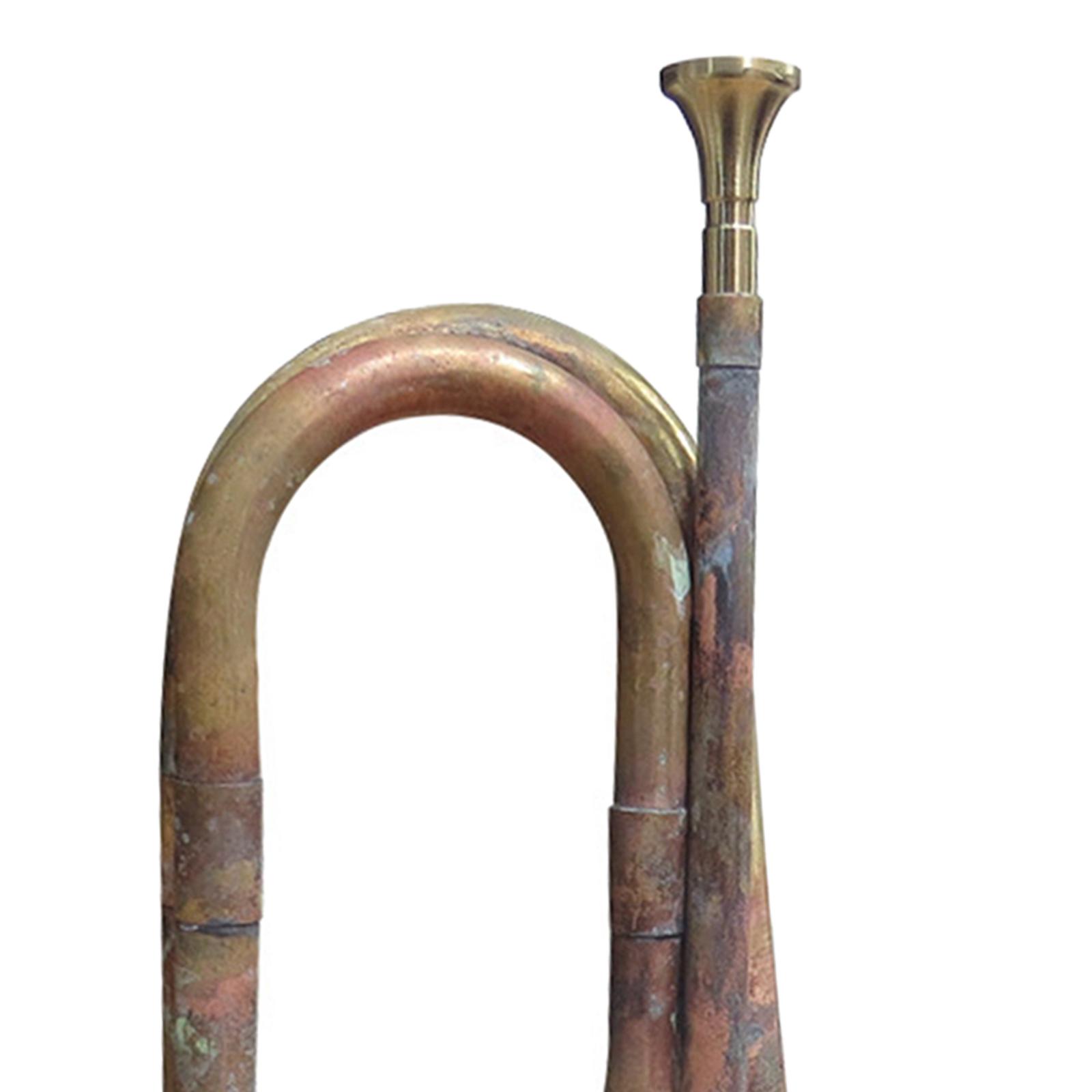 Musical Instrument Bugle - แตรเป่าลมพร้อมที่ครอบปาก ขนาด 12.60 นิ้ว แตรสำหรับวงโยธิน โรงเรียน